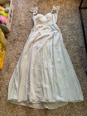 Azazie Everett in Mist Chiffon